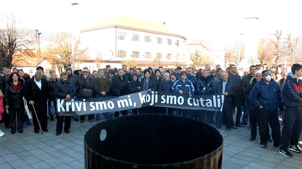 Detalj sa građanskog protesta u Pljevljima (Foto: OZON tim)