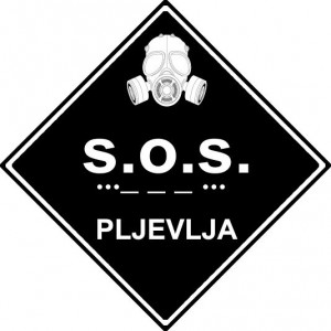 Logo velike građanske akcije #SOS Pljevlja (autor Mladen Ivanović)