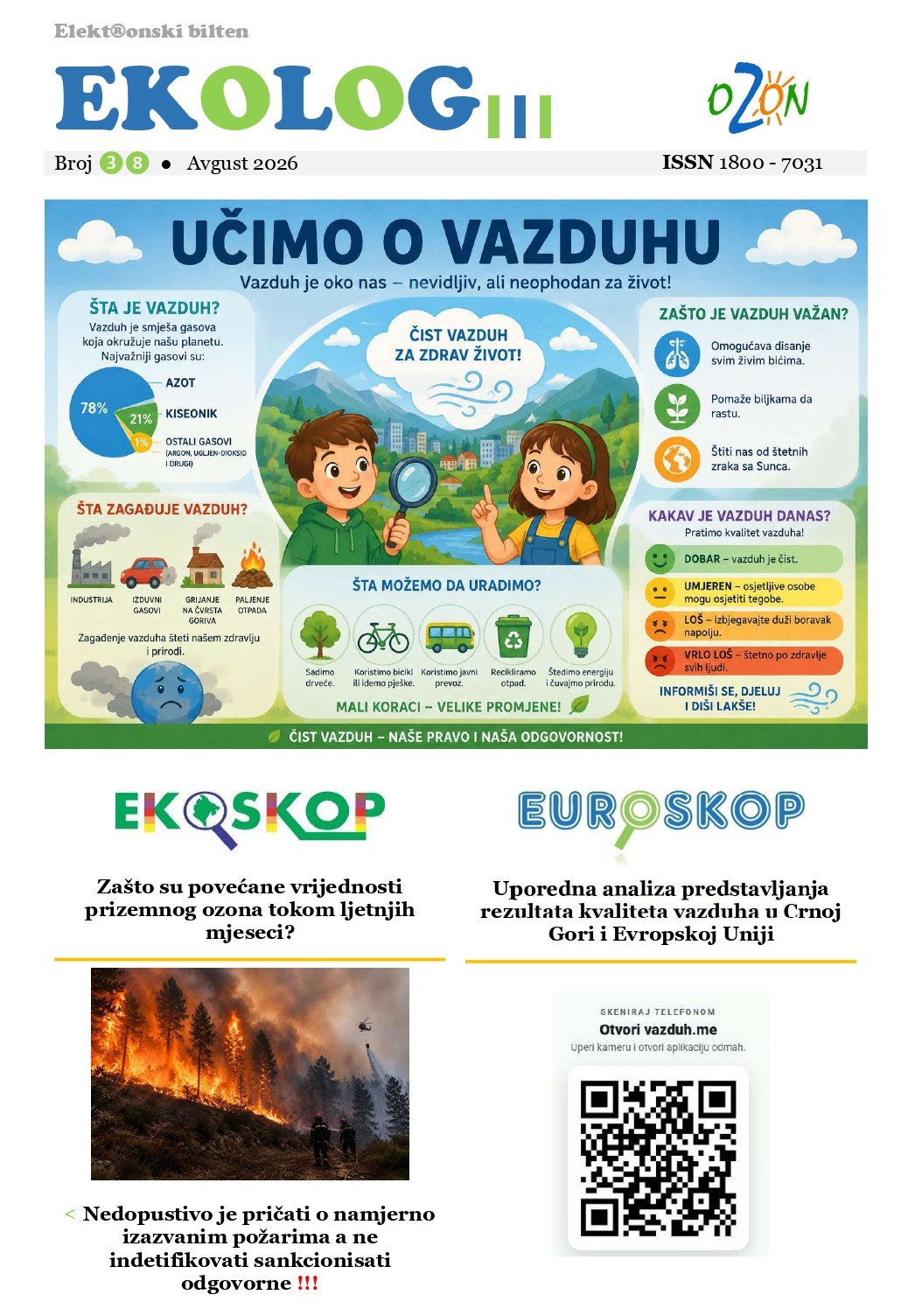 Novi broj Elektronskog biltena ,,Ekolog